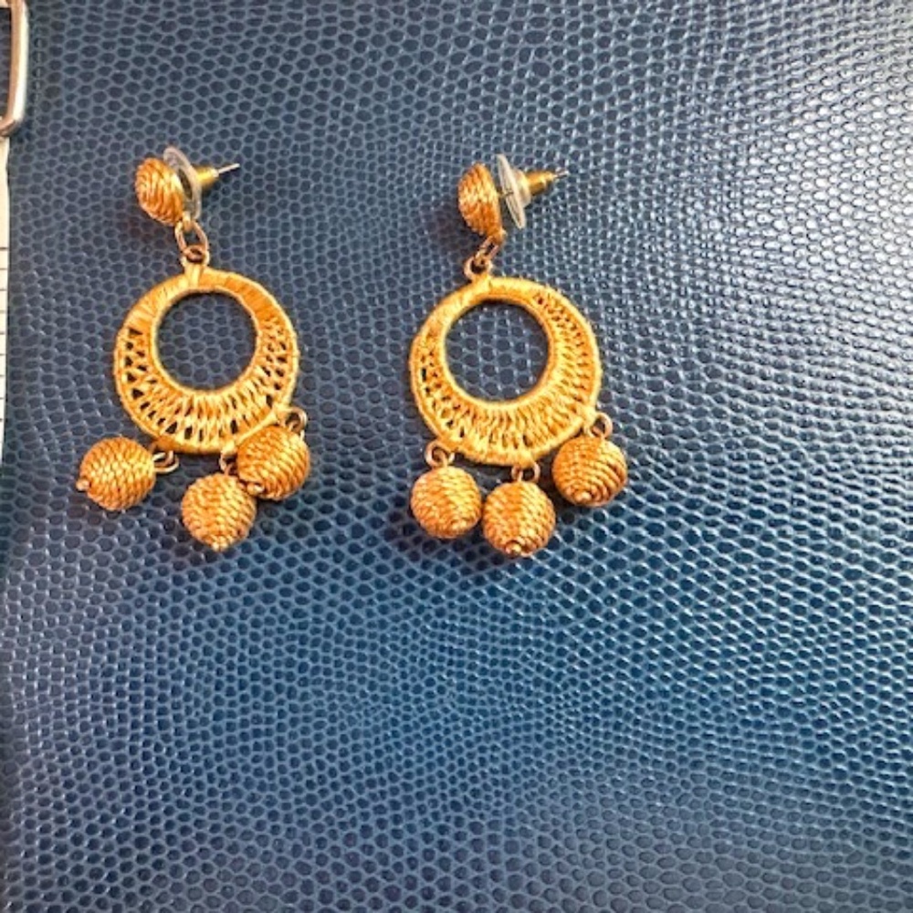 J Crew raffia earrings